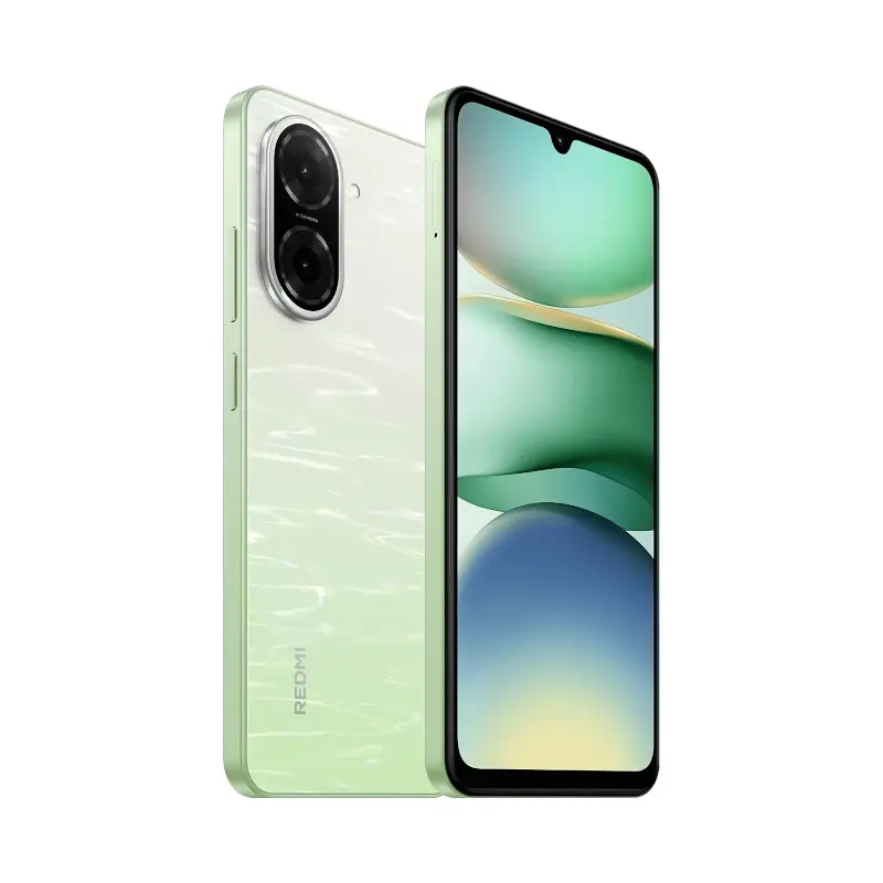 "Redmi A5 smartphone avec écran de 6,5 pouces et batterie longue durée, disponible à Abidjan, Côte d'Ivoire."