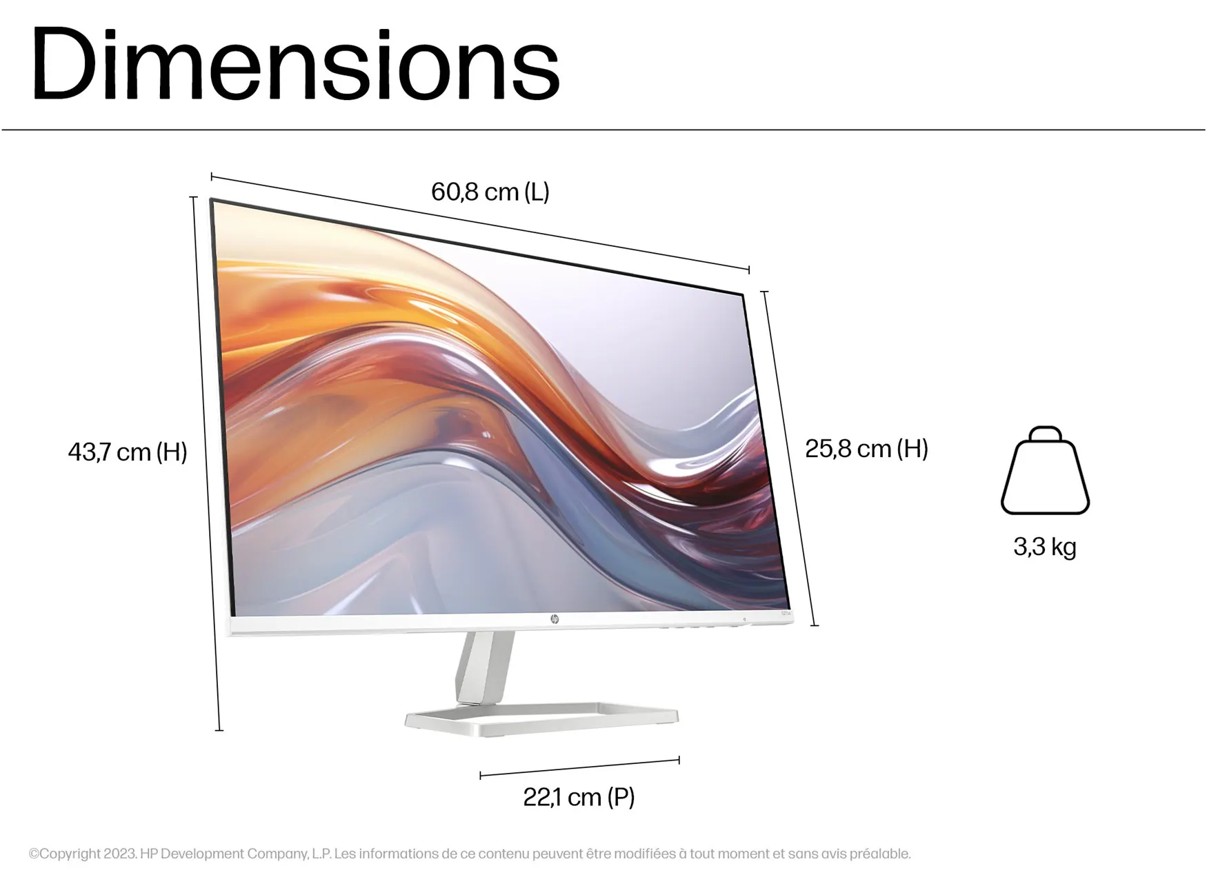 Écran HP Series 5 527sa 27 pouces